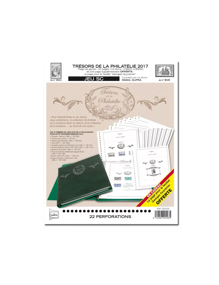 TRESORS DE LA PHILATELIE SC : 2014-2018 (JEUX AVEC POCHETTES)
