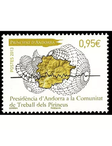 n° 745 -Timbre Andorre Poste