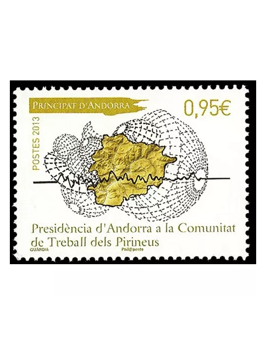 n° 745 -Timbre Andorre Poste