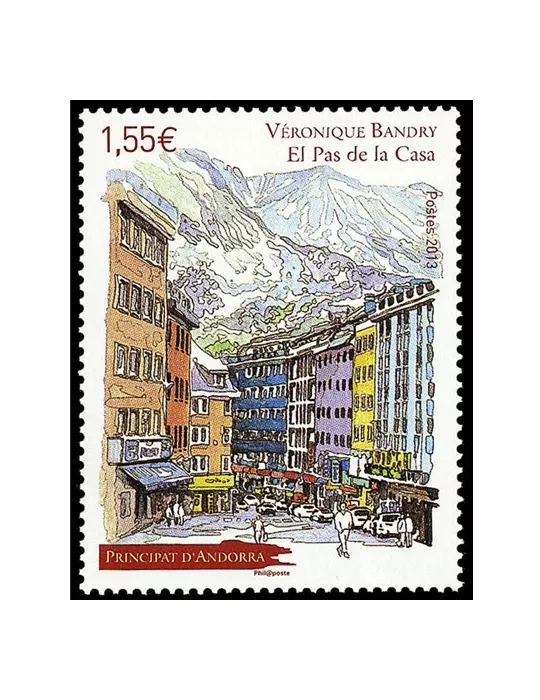n° 746 -Timbre Andorre Poste