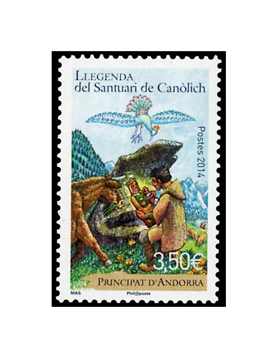 n° 748 -Timbre Andorre Poste