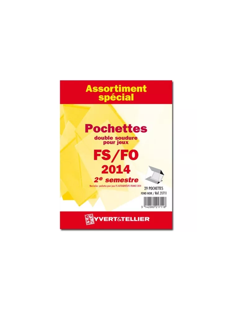 Assortiment de pochettes (double soudure) : 2014-2e semestre