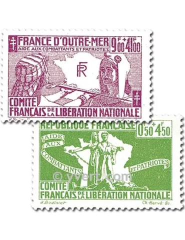 n° 1/5 - Timbre France Libre