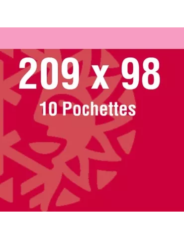 Pochettes double soudure - Lxh:209x98mm (Fond noir)