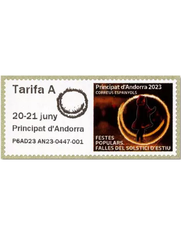 n° 6a - Timbre ANDORRE ESPAGNOL Timbres de distributeurs