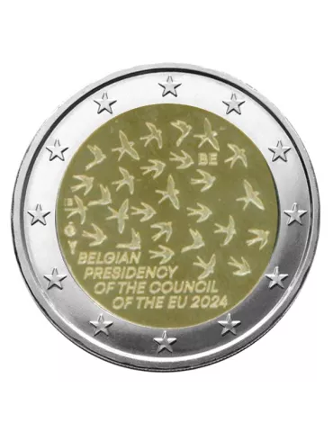 BU : 2 EURO COMMEMORATIVE 2024 COINCARD : BELGIQUE - PRESIDENCE DE L'UE (Version flamande) 2