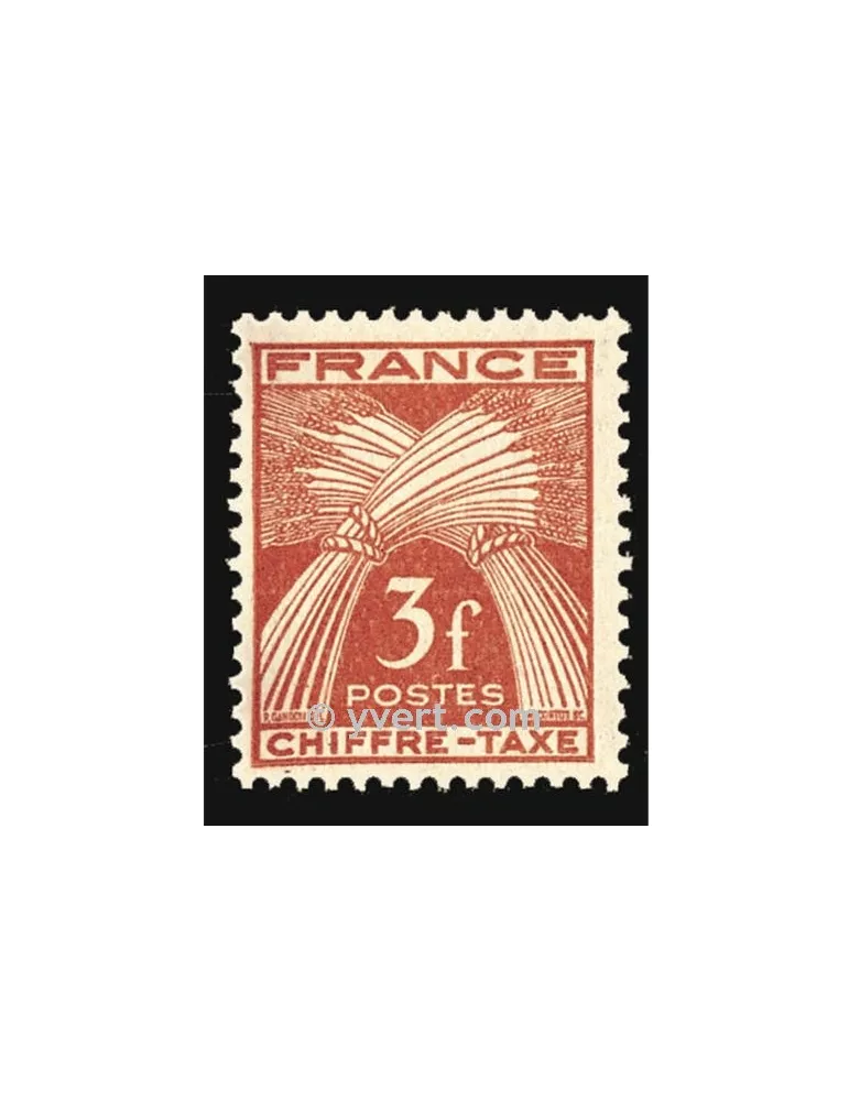 FRANCE STAMP TIMBRE TAXE 47  50c ROUGE  NEUF x TB A VOIR R167