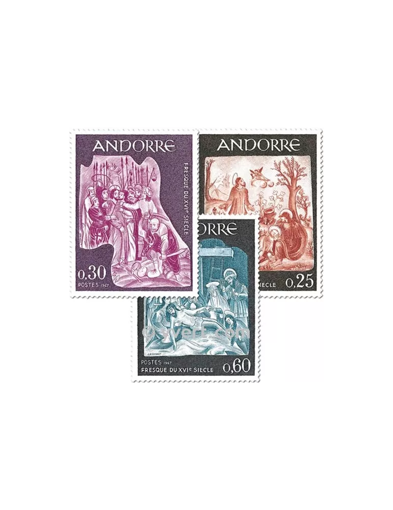 n° 184/186 - Timbre Andorre Poste