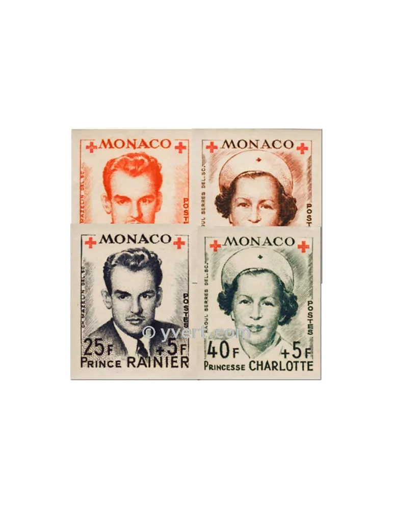 n° 334B/337B - Timbre Monaco Poste
