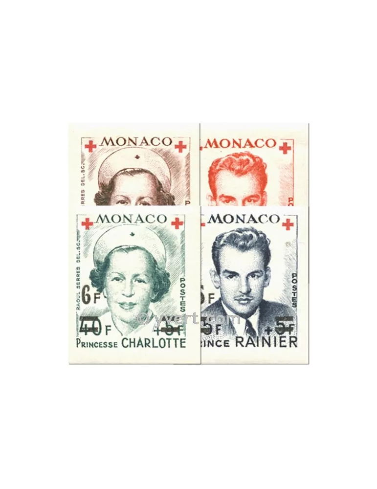 n° 379B/382B - Timbre Monaco Poste