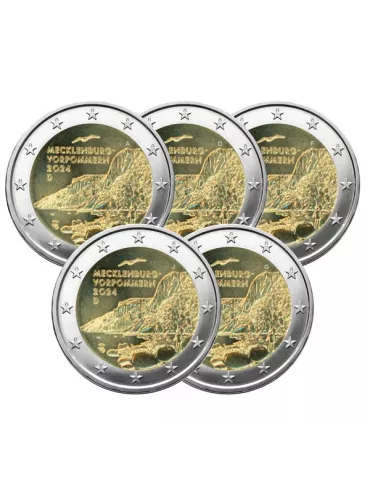 2 EURO COMMEMORATIVE 2024 : ALLEMAGNE (Présidence de Mecklembourg au Bundesrat) - 5 ateliers
