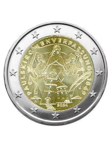2 EURO COMMEMORATIVE 2024 : ALLEMAGNE (175 ANS DE LA CONSTITUTION DE L'EGLISE SAINT-PAUL)