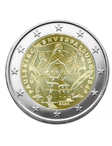2 EURO COMMEMORATIVE 2024 : ALLEMAGNE (175 ANS DE L'EGLISE SAINT-PAUL)- 5 ateliers 2