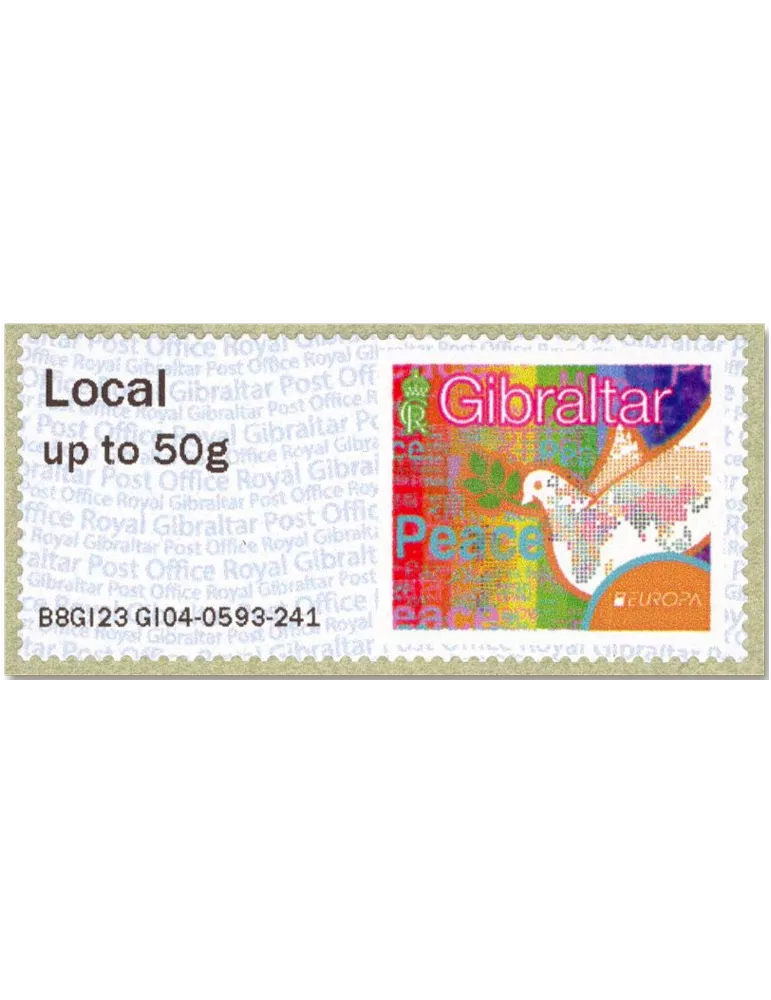 n° 121 - Timbre GIBRALTAR Timbres de distributeurs (EUROPA)