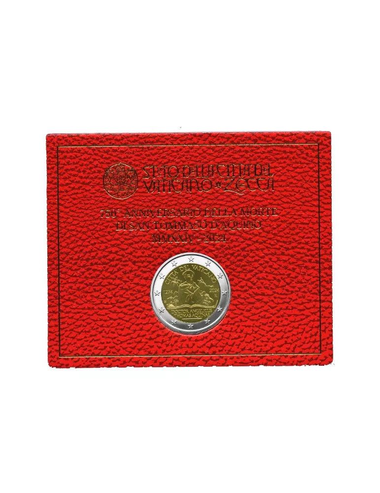 BU : 2 EURO COMMEMORATIVE 2024 : VATICAN (750 ans de la Mort de St Thomas d´Aquin