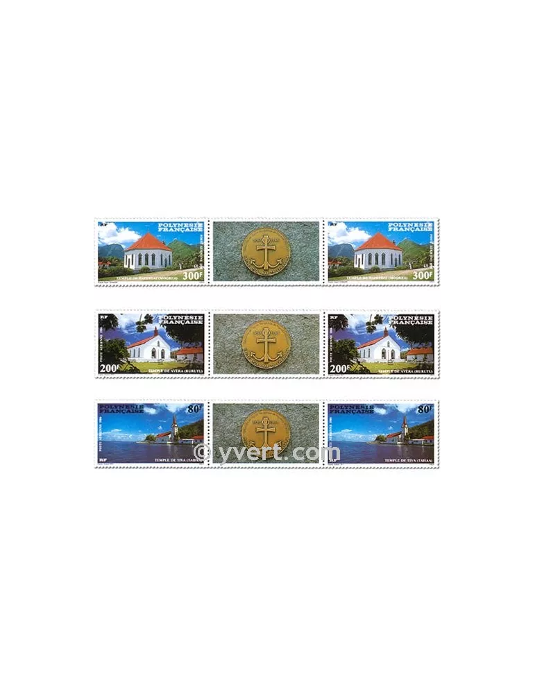 n° 193A/195A - Timbre Polynésie Poste aérienne