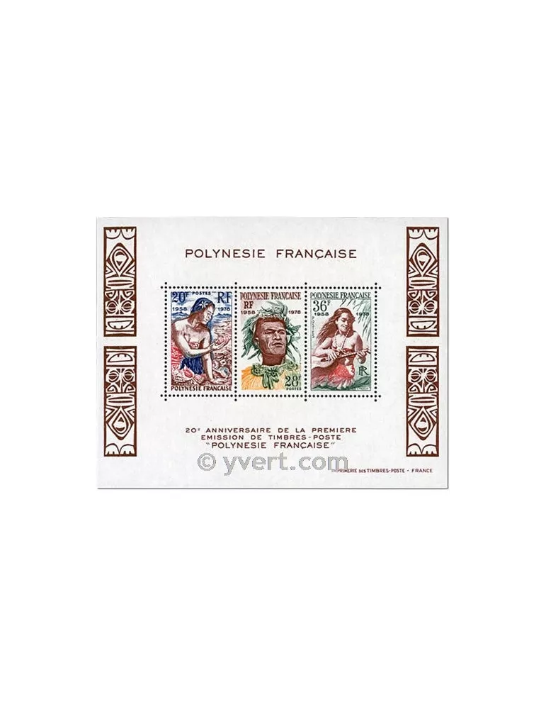 n° 4 - Timbre Polynésie Bloc et feuillets