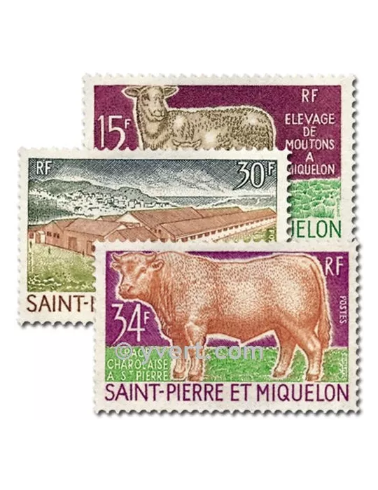 n° 407/409 - Timbre Saint-Pierre et Miquelon Poste