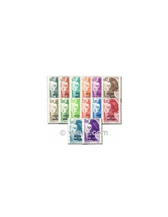 n° 455/469 - Timbre Saint-Pierre et Miquelon Poste