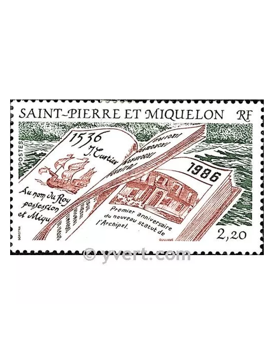 n° 470 - Timbre Saint-Pierre et Miquelon Poste