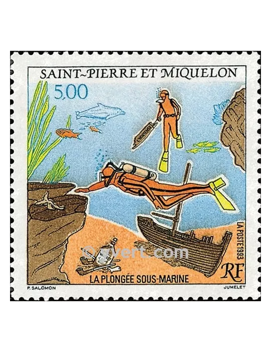 n° 574 - Timbre Saint-Pierre et Miquelon Poste