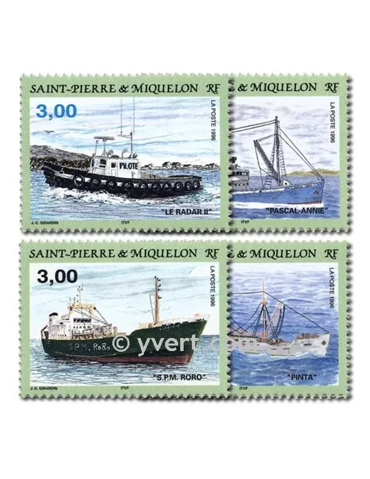 n° 632/635 (BF 5) - Timbre Saint-Pierre et Miquelon Poste