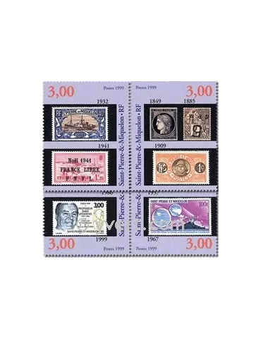 n° 692/695 (BF 6) - Timbre Saint-Pierre et Miquelon Poste