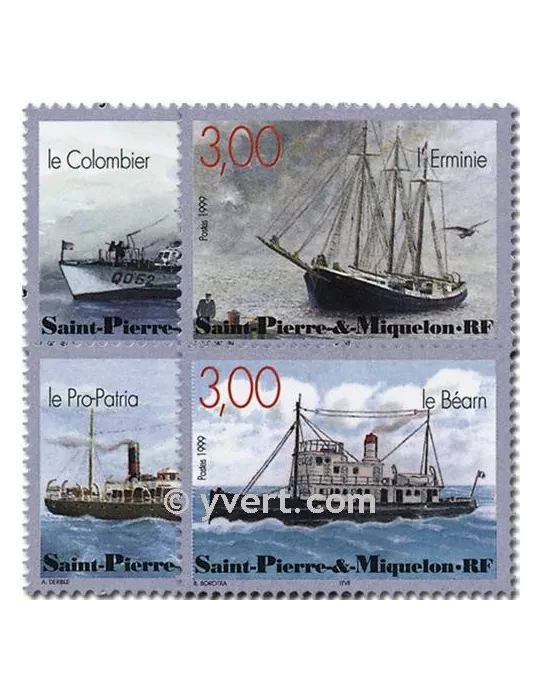 n° 696/699 (BF 7) - Timbre Saint-Pierre et Miquelon Poste