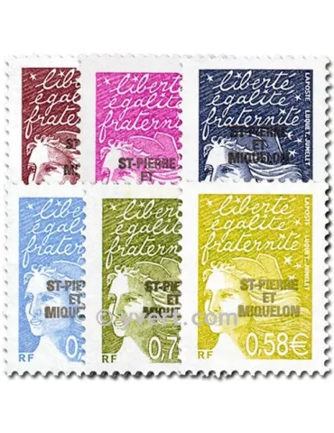 n° 800/805 - Timbre Saint-Pierre et Miquelon Poste 2
