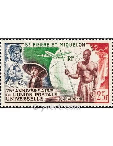 n° 21 - Timbre Saint-Pierre et Miquelon Poste aérienne