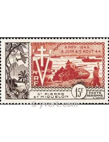 n° 22 - Timbre Saint-Pierre et Miquelon Poste aérienne