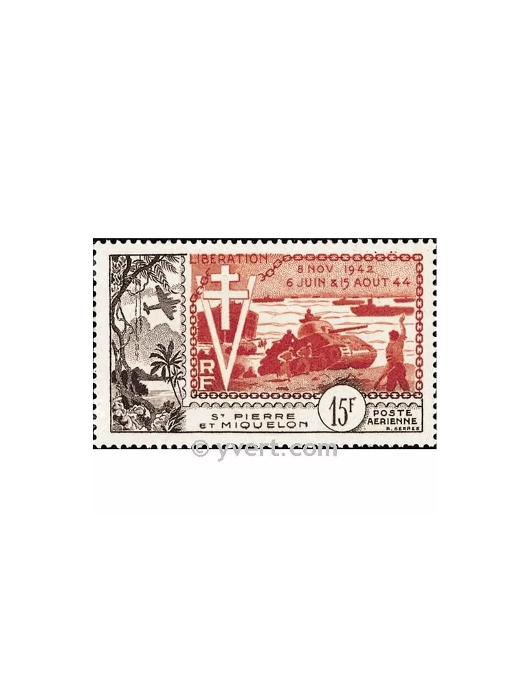 n° 22 - Timbre Saint-Pierre et Miquelon Poste aérienne
