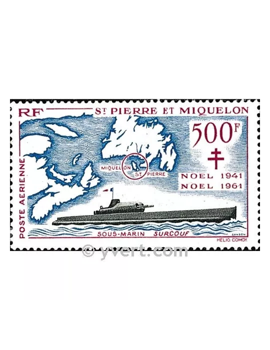 n° 28 - Timbre Saint-Pierre et Miquelon Poste aérienne