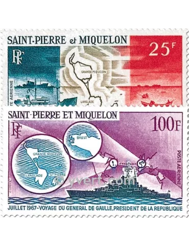 n° 38/39 - Timbre Saint-Pierre et Miquelon Poste aérienne