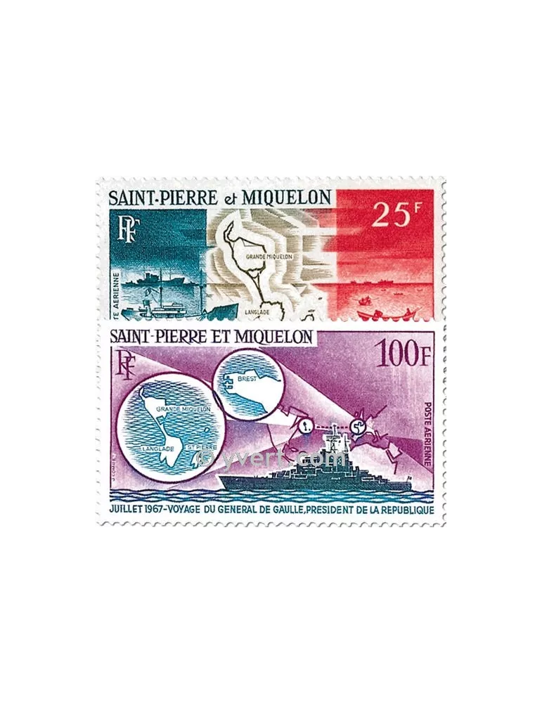 n° 38/39 - Timbre Saint-Pierre et Miquelon Poste aérienne