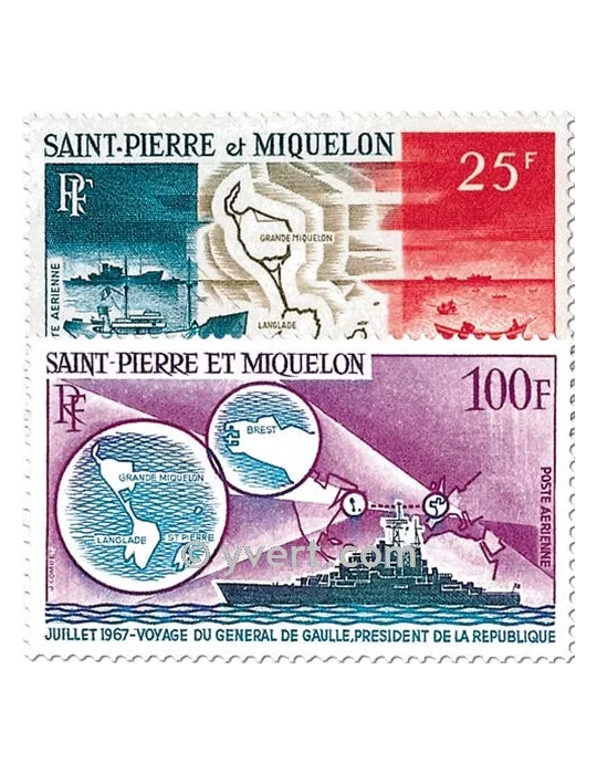 n° 38/39 - Timbre Saint-Pierre et Miquelon Poste aérienne