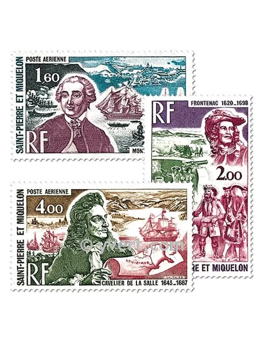 n° 54/56 - Timbre Saint-Pierre et Miquelon Poste aérienne