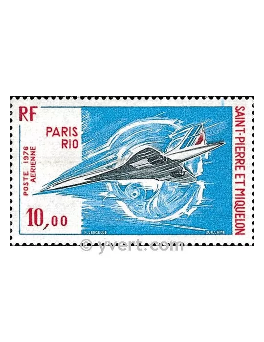 n° 62 - Timbre Saint-Pierre et Miquelon Poste aérienne