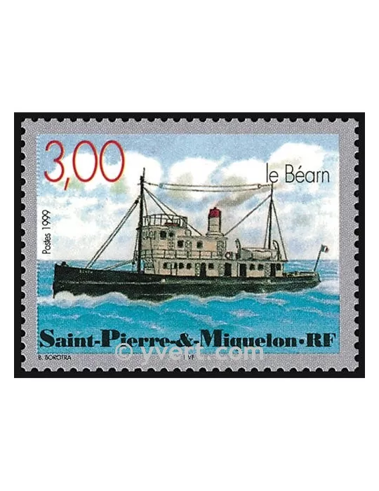 n° 7 - Timbre Saint-Pierre et Miquelon Bloc et feuillets