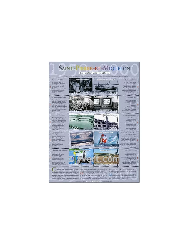 n° 9 - Timbre Saint-Pierre et Miquelon Bloc et feuillets