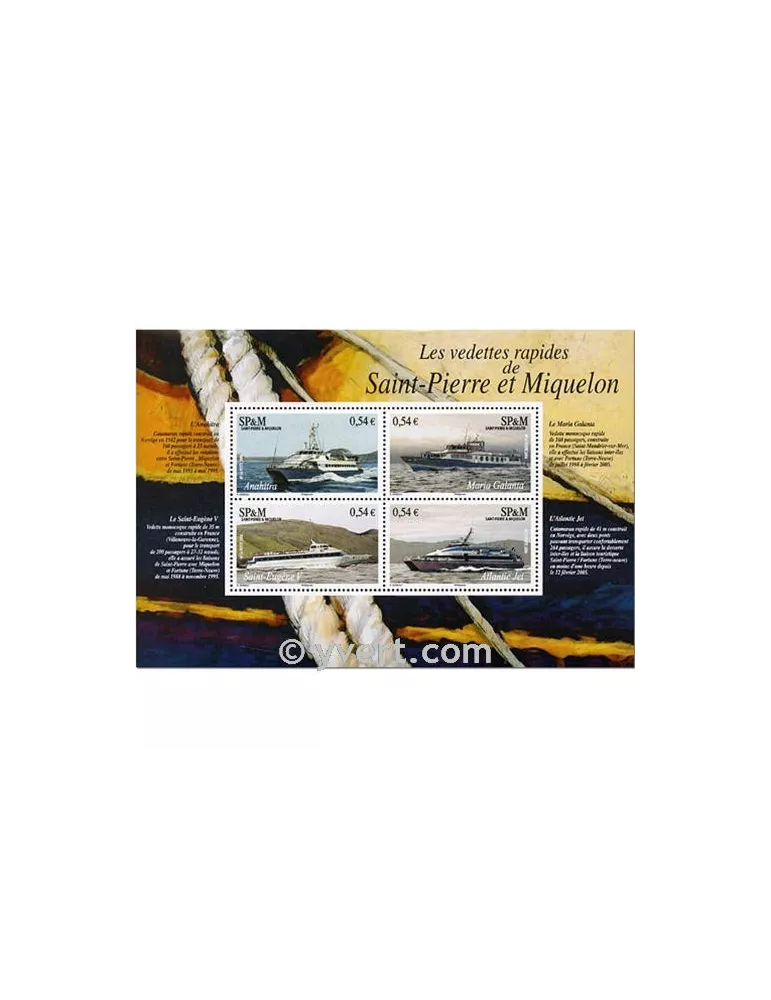 n° 11 - Timbre Saint-Pierre et Miquelon Bloc et feuillets