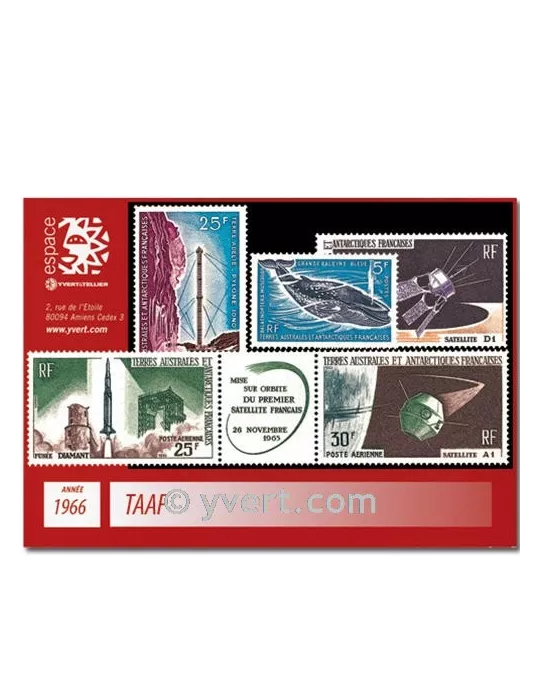 n° 22+PA11A/13 - Timbre TAAF Année complète (1966)
