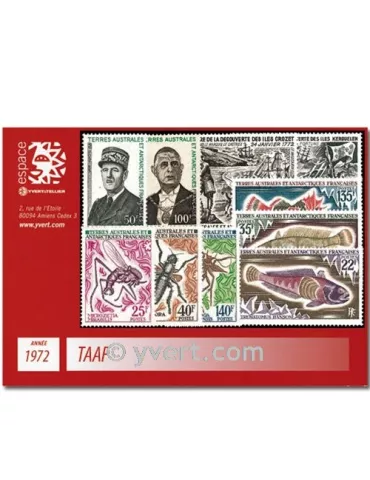 n° 40/47+PA27/28 - Timbre TAAF Année complète (1972)