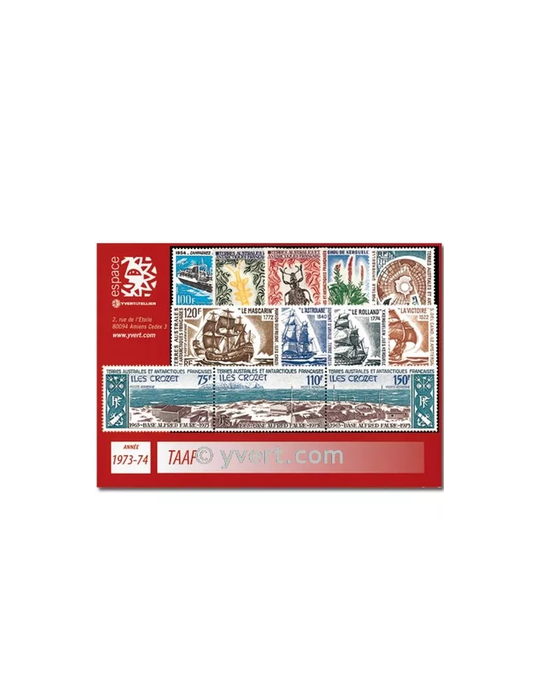 n° 48/54+PA29/37 - Timbre TAAF Année complète (1973/74)