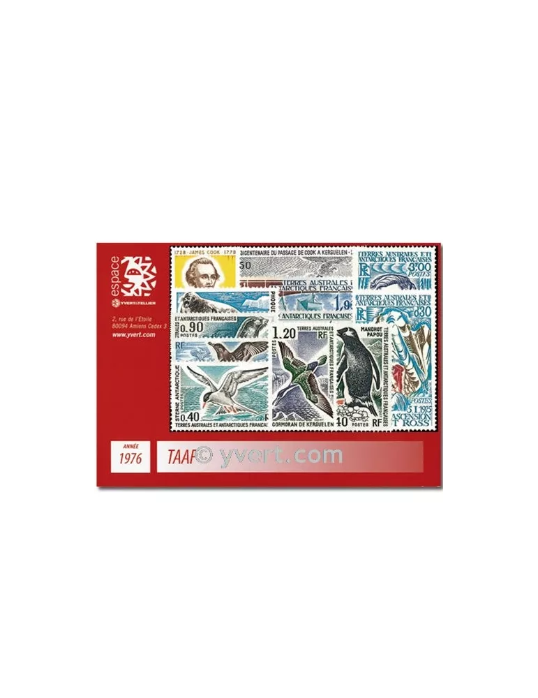 n° 55/63+PA43A/47 - Timbre TAAF Année complète (1976)
