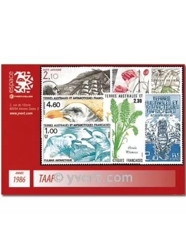 n° 115/121+PA92/96 - Timbre TAAF Année complète (1986)