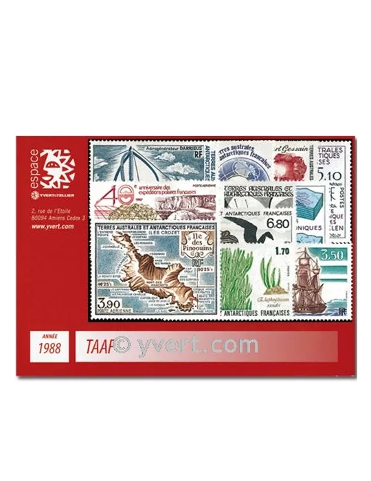 n° 130/139+PA100/02 - Timbre TAAF Année complète (1988)