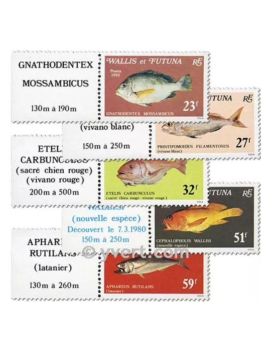 n° 259/263f (feuille) - Timbre Wallis et Futuna Poste