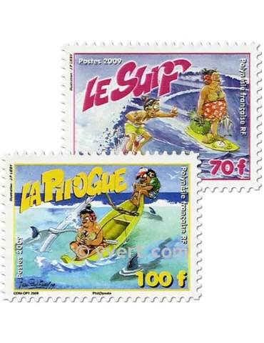 n° 876/877 - Timbre Polynésie Poste 2