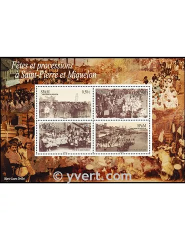 n° 15 - Timbre Saint-Pierre et Miquelon Bloc et feuillets
